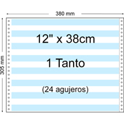 BASIC PAPEL CONTINUO PAUTADO 12" x 38cm 1T 2.500-PACK 1238P1